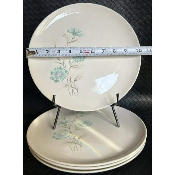 Taylor Smith Taylor Ever Yours Boutonnière Dinner Plates Set Of 4 Vintage 1962